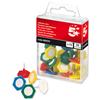 5 Star Office Indicator Pins 20mm Head Assorted [Pack 10] - 925079