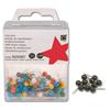 5 Star Map Pins 5mm Head Black [Pack 100]