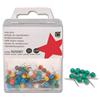 5 Star Map Pins 5mm Head Green [Pack 100]
