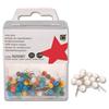 5 Star Office Map Pins 5mm Head White [Pack 100] - 925133