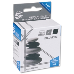 5 Star Compatible Inkjet Cartridge Page Life 390pp Black [HP No. 337 C9364EE Equivalent]