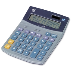 5 Star Calculator Desktop Solar/Battery Power 12 Digit 2 Set Memory 118x156x39.5mm Ref KC782-12