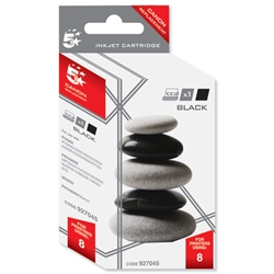 5 Star Compatible Inkjet Cartridge Page Life 5475pp Black [Canon CLI-8BK Equivalent]