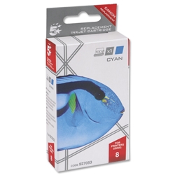 5 Star Compatible Inkjet Cartridge Page Life 935pp Cyan [Canon CLI-8C Equivalent]