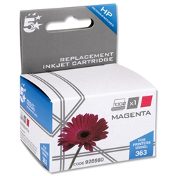 5 Star Compatible Inkjet Cartridge Page Life 350pp Magenta [for HP 363 C8772EE]