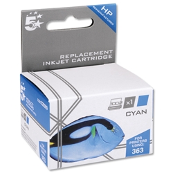 5 Star Compatible Inkjet Cartridge Page Life 350pp Cyan [HP No. 363 C8771EE Equivalent]