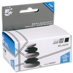 5 Star Compatible Inkjet Cartridge Page Life 410pp Black [HP No. 363 C8721EE Equivalent]