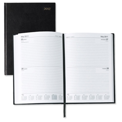 5 Star 2012 Diary 2 Days to Page Combined Saturday and Sunday 70gsm W148xH210mm A5 Black - Item image