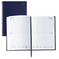 5 Star 2012 Diary 2 Days to Page Combined Saturday and Sunday 70gsm W148xH210mm A5 Blue - Item image