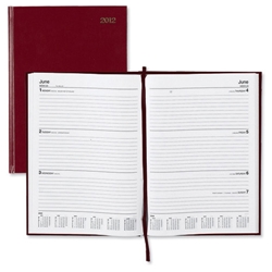 5 Star 2012 Diary Week to View Full Week on Two Pages 70gsm W210xH297mm A4 Red - Item image