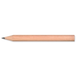 5 Star Half Pencil Wooden Half-length HB Plain Ref 28STK032 [Pack 144]
