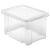 5 Star Storage Box Plastic with Lid Stackable 24 Litre Clear - 12450