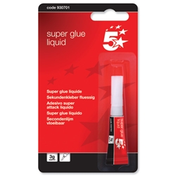 5 Star Super Glue Liquid Industrial Strength with Precision Nozzle 3g