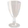 Wine Glass Plastic 2 Piece 170ml Clear Stem [Pack 8]