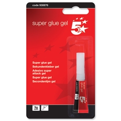 5 Star Super Glue Gel Multipurpose Instant-bond Non-drip 3g