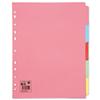 5 Star Subject Dividers Multipunched Manilla Board [Pack 10] - 932214