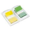 5 Star Index Flags 50 per Pack 25mm [Pack 2] - Index Yllw Green