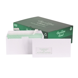 DL Envelopes from Basildon Bond, Wallet Peel and Seal Window Envelope 100gsm White [Pack 500]