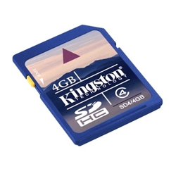 Kingston Memory/4GB SDHC Class 4 Flash Card