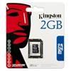 Kingston MicroSD/2GB Flash Card -single pack Card Only ( no adaptor )