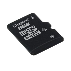 Kingston 8GB microSDHC Class 4 Flash Card Single Pack w/o Adapter