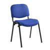 Taurus Black Frame Stacking Chair Blue [Pack of 4]