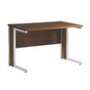 Dynamic 1180 Rectangular Panel End Desk Walnut