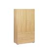 Dynamic Medium Bookcase with Wooden Doors & 2 Shallow Drawers Oak