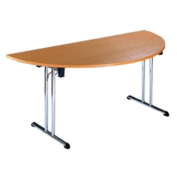 Deluxe Semi-Circular Folding Table Beech