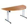 Deluxe Semi-Circular Folding Table Beech