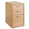 Momentum 100 3 Drawer Desk High Ped, 600 Deep Beech