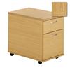 Urban 2 Drawer Mobile Pedestal Oak