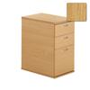 Urban 3 Drawer Desk High Pedestal Oak