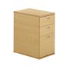 Urban 3 Drawer Desk High Pedestal Beech