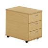Urban 3 Drawer Mobile Pedestal Beech
