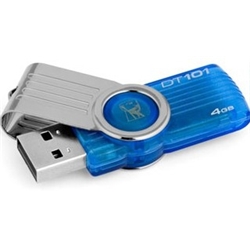 Kingston DataTraveler 101 G2 4 GB Cyan & Silver Memory Stick