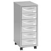 Pierre Henry Multi Drawer Storage Cabinet Steel 6 Drawers W300xD390xH710mm Silver and Grey Ref 095969 Pierre Henry Multi Drawer Storage Cabinet Steel 6 Drawers W300xD390xH710mm Silver and Grey Ref 095969