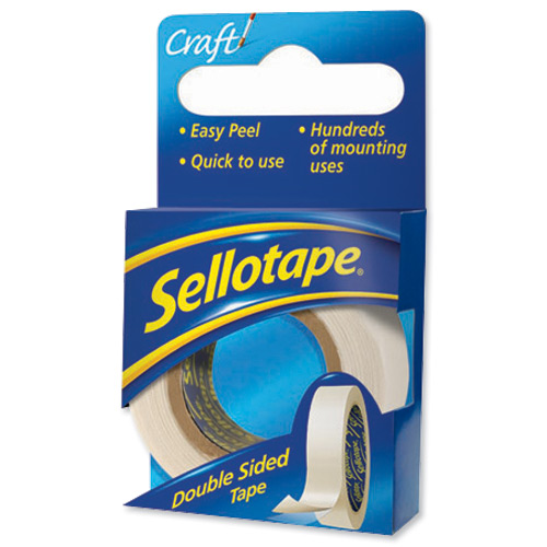 Sellotape Double Sided Tape 15mm x 5m Ref 1445293 Pack 12 5501
