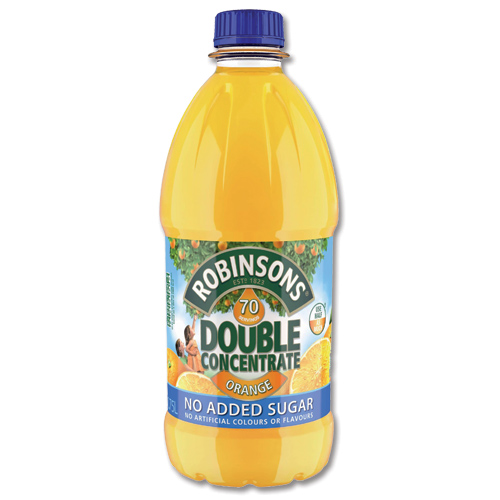 Robinsons Squash Double Concentrate 1.75 Litres Orange Ref A02115 Pack 2 A02115