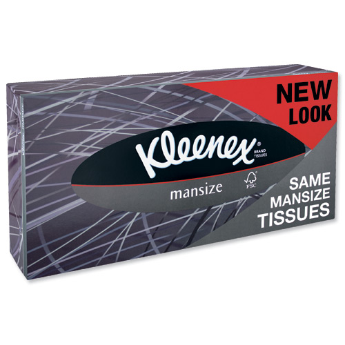 Kleenex For Men Facial Tissues Box 2 Ply 100 Sheets White Ref M02076 