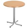 Trexus Cafe Table Round Silver-effect Frame Dia700xH755mm Beech Trexus Cafe Table Round Silver-effect Frame Dia700xH755mm Beech