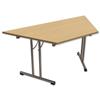 Trexus Influx Folding Table Trapezoidal Chrome Legs 25mm Top W1500xD650xH725 Oak Trexus Influx Folding Table Trapezoidal Chrome Legs 25mm Top W1500xD650xH725 Oak