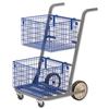 Versapak Major Mail Trolley 2 Large Baskets W555xD735xH940mm Blue and Grey Ref MT2-SIL Versapak Major Mail Trolley 2 Large Baskets W555xD735xH940mm Blue and Grey Ref MT2-SIL