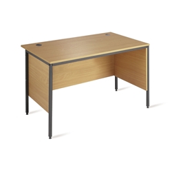 Metro Straight Leg Rectangular Desk with Side Panels 1228x746x725 Beech