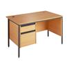 Metro Rectangular Desk with 2-Drawer Pedestal and Modesty Panels