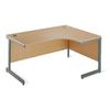 Metro Cantilever Radial Desk Right Hand 1524x600x725 Oak