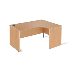 Metro Panel End Radial Desk Right Hand 1524x600x725 Beech