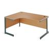 Metro Cantilever Radial Desk Left Hand 1778x600x725 Beech