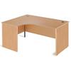 Metro Panel End Radial Desk Left Hand 1778x600x725 Beech