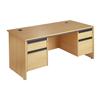 Metro Panel End Rectangular Desk with 2 x 2-Drawer Pedestals